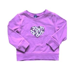Gap Heart Applique and Embroidery Sweatshirt - Size 12-18M